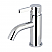 Single-Handle 1-Hole Deck Mounted Bathroom Faucet with Push Pop-Up in Polished Chrome Finish