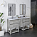 60" Floor Standing Open Bottom Double Sink Modern Bathroom Cabinet w/ Top & Sinks in Ash Finish