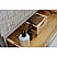 60" Floor Standing Open Bottom Double Sink Modern Bathroom Cabinet w/ Top & Sinks in Ash Finish