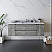 60" Wall Hung Single Sink Modern Bathroom Cabinet w/ Top & Sink in Ash