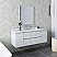 54" Wall Hung Modern Bathroom Cabinet w/ Top & Sink in Rustic White