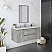 48" Wall Hung Modern Bathroom Cabinet w/ Top & Sink in Ash