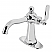 Single-Handle 1-Hole Deck Mount Bathroom Faucet with Push Pop-Up and Deck Plate in Polished Chrome with 5 Finish Options