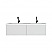 60" Cloud White Double Sink Bathroom Vanity with Matte White VIVA Stone Solid Surface Double Sink Countertop