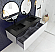60" Cloud White Double Sink Bathroom Vanity with Matte White VIVA Stone Solid Surface Double Sink Countertop