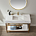 48" Vanity with Brushed-gold stainless steel bracket match with Snow mountain-white stone Countertop Without Mirror