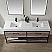 72" Vanity in Moxican Oak with White Composite Grain Stone Countertop Without Mirror