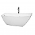 67" Freestanding Bathtub in White with Polished Chrome Drain and Overflow Trim