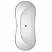 71" Freestanding Bathtub in White with Polished Chrome Drain and Overflow Trim