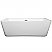 69" Freestanding Bathtub in White with Polished Chrome Drain and Overflow Trim