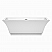 67" Freestanding Bathtub in White with Polished Chrome Drain and Overflow Trim with Faucet Option