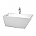 59" Freestanding Bathtub in White with Polished Chrome Drain and Overflow Trim