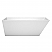 67" Freestanding Bathtub in White with Polished Chrome Drain and Overflow Trim with Faucet Options