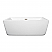 59" Freestanding Bathtub in White with Polished Chrome Drain and Overflow Trim with Faucet Options