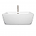 59" Freestanding Bathtub in White with Polished Chrome Drain and Overflow Trim with Faucet Options