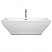 71" Freestanding Bathtub in White with Polished Chrome Drain and Overflow Trim with Faucet Option