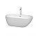 60" Freestanding Bathtub in White with Polished Chrome Drain and Overflow Trim