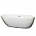 71" Freestanding Bathtub in White with Polished Chrome Drain and Overflow Trim with Faucet Options