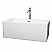 60" Freestanding Bathtub in White with Polished Chrome Drain and Overflow Trim with Faucet Option