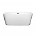 60" Freestanding Bathtub in White with Polished Chrome Drain and Overflow Trim with Faucet Options