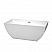 59" Freestanding Bathtub in White with Polished Chrome Drain and Overflow Trim with Faucet Option