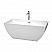 59" Freestanding Bathtub in White with Polished Chrome Drain and Overflow Trim with Faucet Option