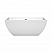 59" Freestanding Bathtub in White with Polished Chrome Drain and Overflow Trim with Faucet Option