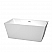 59" Freestanding Bathtub in White with Polished Chrome Drain and Overflow Trim with Floor Mounted Faucet Option