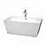 59" Freestanding Bathtub in White with Polished Chrome Drain and Overflow Trim with Floor Mounted Faucet Option