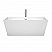 63" Freestanding Bathtub in White with Polished Chrome Drain and Overflow Trim