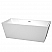 67" Freestanding Bathtub in White with Polished Chrome Drain and Overflow Trim w/ Faucet Options
