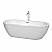 72" Freestanding Bathtub in White with Polished Chrome Drain and Overflow Trim