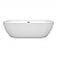 72" Freestanding Bathtub in White with Polished Chrome Drain and Overflow Trim