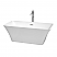 59" Freestanding Bathtub in White with Polished Chrome Drain and Overflow Trim with Floor Mounted Faucet Options