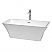 67" Freestanding Bathtub in White with Polished Chrome Drain and Overflow Trim w/ Faucet Option