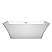 67" Freestanding Bathtub in White with Polished Chrome Drain and Overflow Trim w/ Faucet Option