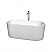 59" Freestanding Bathtub in White with Polished Chrome Drain and Overflow Trim w/ Faucet Option