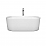 59" Freestanding Bathtub in White with Polished Chrome Drain and Overflow Trim w/ Faucet Option