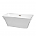 59" Freestanding Bathtub in White with Brushed Nickel Drain and Overflow Trim with Faucet Option