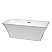 67" Freestanding Bathtub in White with Brushed Nickel Drain and Overflow Trim with Faucet Option