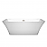 67" Freestanding Bathtub in White with Brushed Nickel Drain and Overflow Trim with Faucet Option