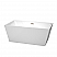 59" Freestanding Bathtub in White with Brushed Nickel Drain and Overflow Trim w/ Faucet Options