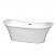 71" Freestanding Bathtub in White with Brushed Nickel Drain and Overflow Trim with Faucet Option