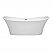 71" Freestanding Bathtub in White with Brushed Nickel Drain and Overflow Trim with Faucet Option