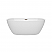 59" Freestanding Bathtub in White with Polished Chrome Drain and Overflow Trim with Hardware and Faucet Option