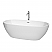 71" Freestanding Bathtub in White with Polished Chrome Drain and Overflow Trim with Hardware and Faucet Option