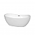 60" Freestanding Bathtub in White with Polished Chrome Drain and Overflow Trim with 2 Faucet Option