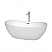 65" Freestanding Bathtub in White with Polished Chrome Drain and Overflow Trim with Faucet Option