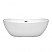 65" Freestanding Bathtub in White with Polished Chrome Drain and Overflow Trim with Faucet Option