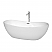 70" Freestanding Bathtub in White with Polished Chrome Drain and Overflow Trim